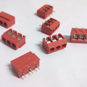 3 Pin Pcb Mount Screw Terminal Block Connectors - 126 (3) Red