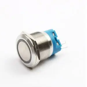 Heavy Metal Switch 16 mm 12-24V Push to On Green