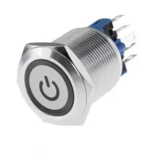 Heavy Metal Switch 22 mm 220V Push to On Red