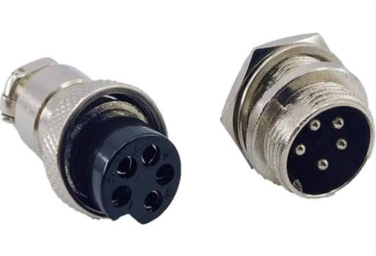6P Metal Round Male and Female Metal Round Connectors GX16 - 16mm