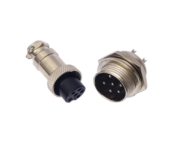 6P Metal Round Male and Female Metal Round Connectors GX16 - 16mm - Image 3